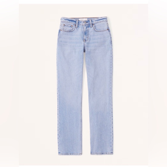 NWOT Abercrombie Curve Love Mid Rise 90s Straight Jean Size 27 X- Short - Picture 3 of 7